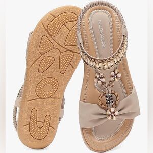 NEW Women’s Boho Casual Comfortable Summer Sandals Flats Shoes Size 7